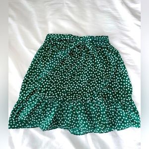Green Floral skirt